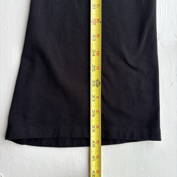 Y2K Victoria’s Secret PINK Rhinestone Black Fold-over Stretchy Flare Leggings L - Picture 7 of 8